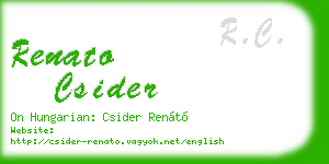 renato csider business card